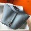 Hermes Picotin Lock 22 Bag In Blue Lin Clemence Leather JM637DV39