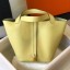 Hermes Picotin Lock 22 Bag In Jaune Poussin Clemence Leather JM1571Bk18