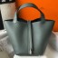 Hermes Picotin Lock 22 Bag In Vert Amande Clemence Leather JM1999xJ94