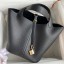 Hermes Picotin Lock 22 Handmade Bag in Black Clemence Leather JM935DV39
