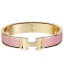 Hermes Pink Enamel Clic H PM Bracelet JM1507Qh97