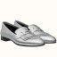 Hermes Royal Loafers In Silver Metallic Lambskin JM681fo19