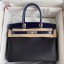 Hermes Touch Birkin 30 Bag In Noir Shiny Niloticus Crocodile Skin JM492vA83