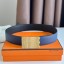 Hermes Typo Reversible Belt 32MM in Blue Epsom Calfskin JM1209Qh97