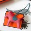 High Imitation Hermes Rodeo Horse Bag Charm In Pink/Blue/Red Leather JM1754Dd98