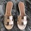 High Quality Hermes Oasis Sandals In Champagne Swift Leather JM1536tU17