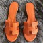 High Quality Replica Hermes Oasis Sandals In Orange Epsom Leather JM77Mj59