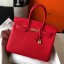 Imitation Cheap Hermes Birkin 35cm Bag In Red Clemence Leather GHW JM2059iu55