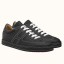 Imitation Hermes Boomerang Sneakers In Black Epsom Leather JM1676nD28