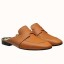 Imitation Hermes Catena Mules In Brown Calfskin JM1546Bb80