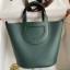 Imitation Hermes In The Loop 18 Handmade Bag in Vert Cypres Clemence Leather JM1123lL78