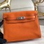 Imitation Hermes Kelly Danse Handmade Bag In Orange Swift Leather JM1228xN24