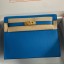 Imitation Hermes Kelly Danse II Bag In Blue Hydra Evercolor Calfskin JM1041NC66