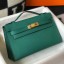 Imitation Hermes Kelly Pochette Bag In Vert Veronese Epsom Leather JM1634Qt35