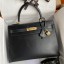 Imitation Hermes Kelly Sellier 32 Handmade Bag In Black Box Calfskin JM1719lL78