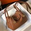 Imitation Hermes Lindy Mini Bag In Gold Clemence Leather GHW JM2063fw56