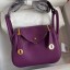 Imitation Hermes Mini Lindy Handmade Bag In Anemone Clemence Leather JM1935NC66