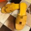 Imitation Hermes Oran Slide Sandals In Yellow Epsom Calfskin JM1080nD28
