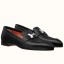 Imitation Hermes Paris Loafers In Black Goatskin JM06uj55