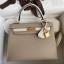 Imitation High Quality Hermes Kelly Sellier 25 Bicolor Bag in Trench and Craie Epsom Calfskin JM1988Ki36