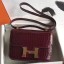 Knockoff AAAAA Hermes Constance 24 Handmade Bag In Bourgogne Niloticus Crocodile JM1281IC64