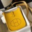 Knockoff AAAAA Hermes Evelyne III TPM Bag In Yellow Clemence Leather JM685IC64