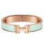 Knockoff Hermes Aqua Enamel Clic H PM Bracelet JM505jI43