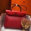 Knockoff Hermes Herbag Zip 31cm Bag In Red Toile And Leather JM803jI43