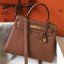 Knockoff Hermes Kelly 28cm Bag In Gold Clemence Leather GHW JM949AT21