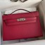 Knockoff Hermes Kelly Pochette Handmade Bag In Ruby Epsom Calfskin JM1595tp21