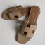Knockoff Hermes Oran Slide Sandals In Trench Epsom Calfskin JM1627TL77