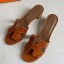 Replica Best Hermes Oasis Sandals In Brown Shiny Niloticus Crocodile JM1989DL25