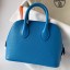 Replica Best Quality Hermes Bolide 1923 Mini Handmade Bag In Blue Frida Chevre Mysore Leather JM1647wU18