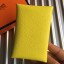 Replica Designer Hermes Calvi Card Holder In Yellow Epsom Leather JM586Le42