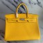 Replica Fashion Hermes Birkin 40 Handmade Bag In Yellow Clemence Leather JM187Vw59