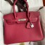 Replica Hermes Birkin 30 Retourne Handmade Bag In Rouge Grenat Clemence Leather JM422IV87