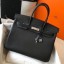 Replica Hermes Birkin 30cm Bag In Black Clemence Leather PHW JM2084BV51
