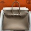 Replica Hermes Birkin 35 Retourne Handmade Bag In Taupe Clemence Leather JM1323iH93