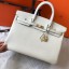 Replica Hermes Birkin 40 Handmade Bag In White Clemence Leather JM1430ij65