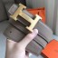 Replica Hermes H Reversible Belt In Grey/Black Swift Leather JM891Va47