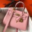 Replica Hermes Kelly 20cm Bag In Pink Clemence Leather GHW JM1272SZ66