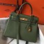 Replica Hermes Kelly 28cm Bag In Canopee Clemence Leather GHW JM1322eZ32