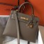Replica Hermes Kelly 28cm Bag In Taupe Grey Epsom Leather GHW JM278Or19