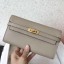 Replica Hermes Kelly Classic Long Wallet In Grey Epsom Leather JM588Fi42