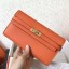 Replica Hermes Kelly Classic Long Wallet In Orange Epsom Leather JM1868SZ66