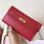 Replica Hermes Kelly Classic Long Wallet In Red Epsom Leather JM401QA46