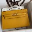 Replica Hermes Kelly Pochette Handmade Bag In Jaune Ambre Epsom Calfskin JM837nB47
