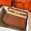 Replica Hermes Kelly Retourne 28 Handmade Bag In Gold Swift Calfskin JM295Va47