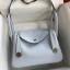 Replica Hermes Lindy 26 Handmade Bag In Blue Brume Clemence Leather JM895Ph61
