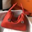 Replica Hermes Lindy 26cm Bag In Red Clemence Leather PHW JM536ij65